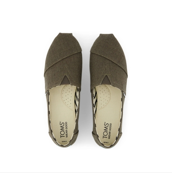 NWT TOMS Alpargata Heritage Canvas, Size 7.5, Color Canteen Green - Picture 2 of 13